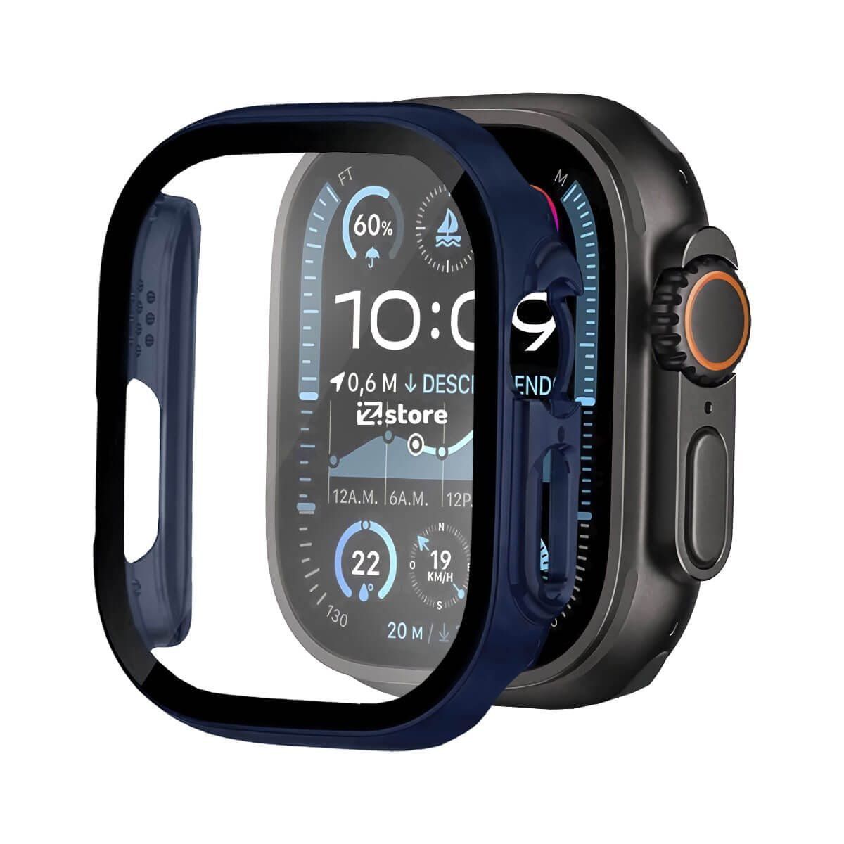 GENERICO - Case Protector Para Apple Watch Serie 1-10 49mm Azul Oscuro