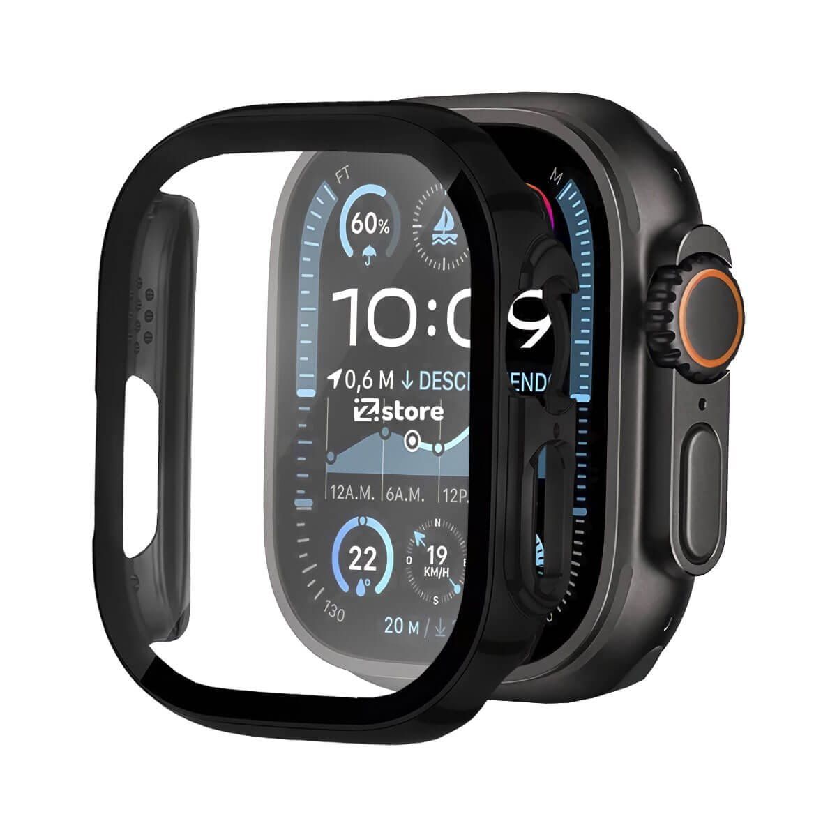 GENERICO - Case Protector Para Apple Watch Serie 1-10 49mm Negro