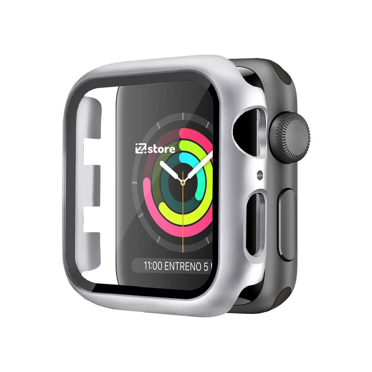 GENERICO - Case Protector Para Apple Watch Serie 1-10 38mm Silver