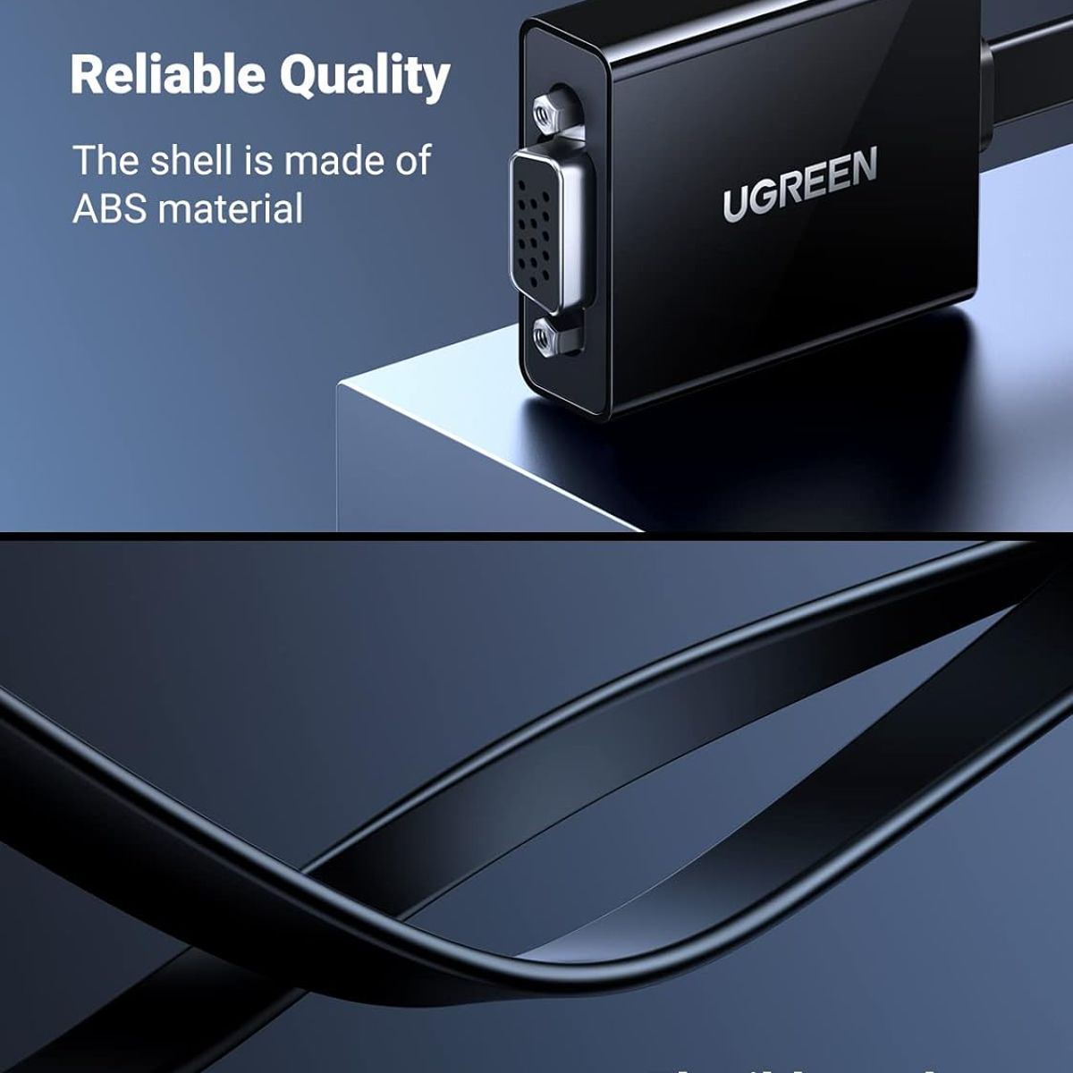 UGREEN - Ugreen Adaptador Convertidor HDMI A VGA 60HZ AUDIO 3.5MM MM103 / 40248