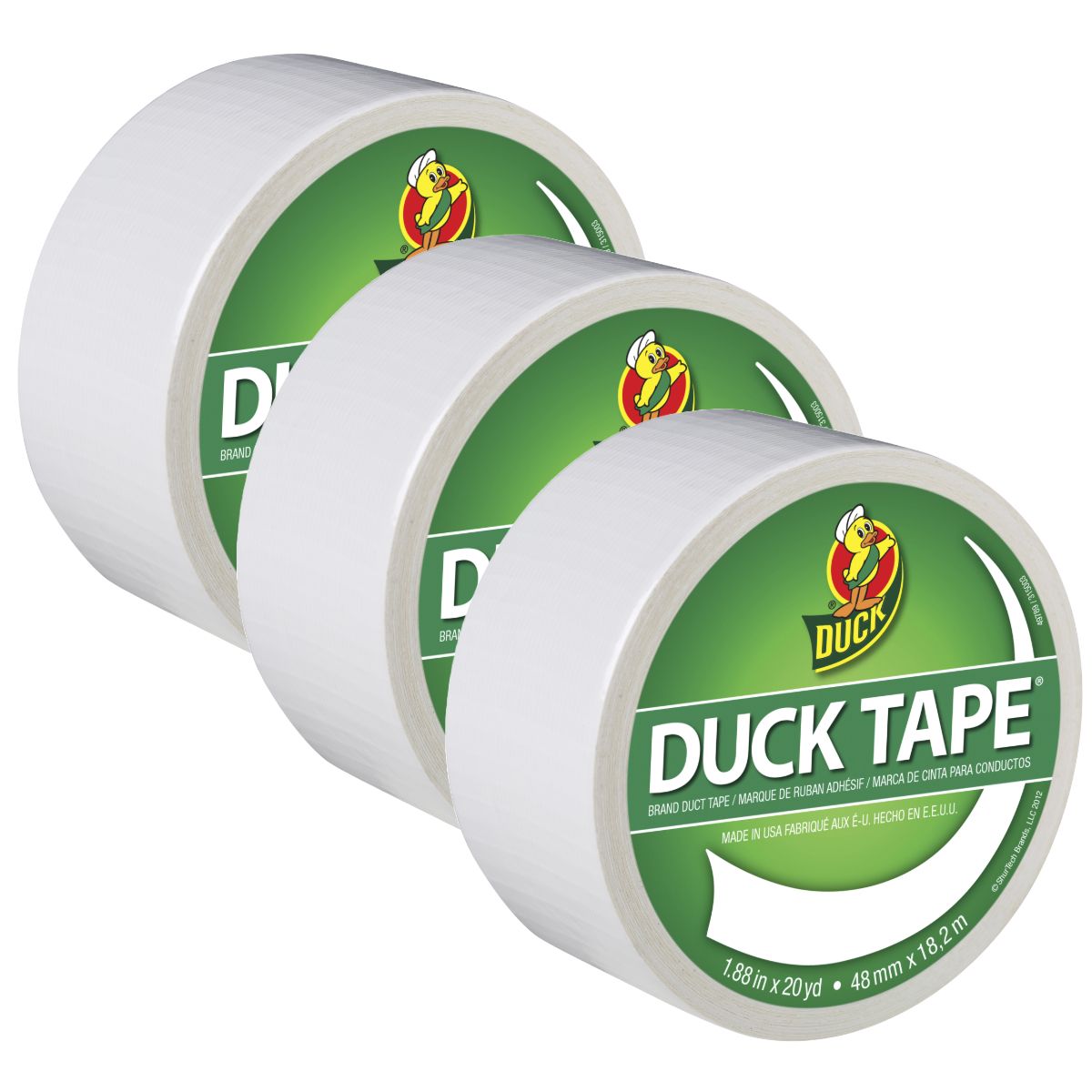 GENERICO - DUCK TAPE Cinta Adhesiva 2" x 20yds Blanco Pack x 3