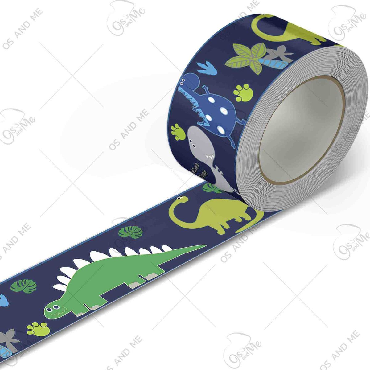 GENERICO - Cenefa Infantil Autoadhesiva Decorativa – Dinosaurios Dibujados Azul – 5.92 mts