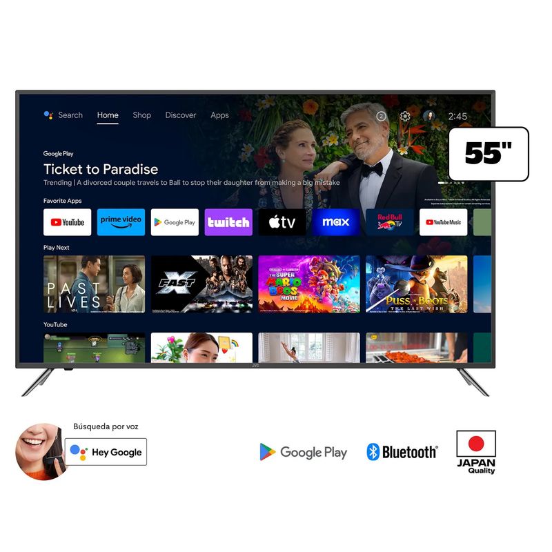 GENERICO - TELEVISOR JVC 55 UHD 4K GOOGLE TV LT-55KB607