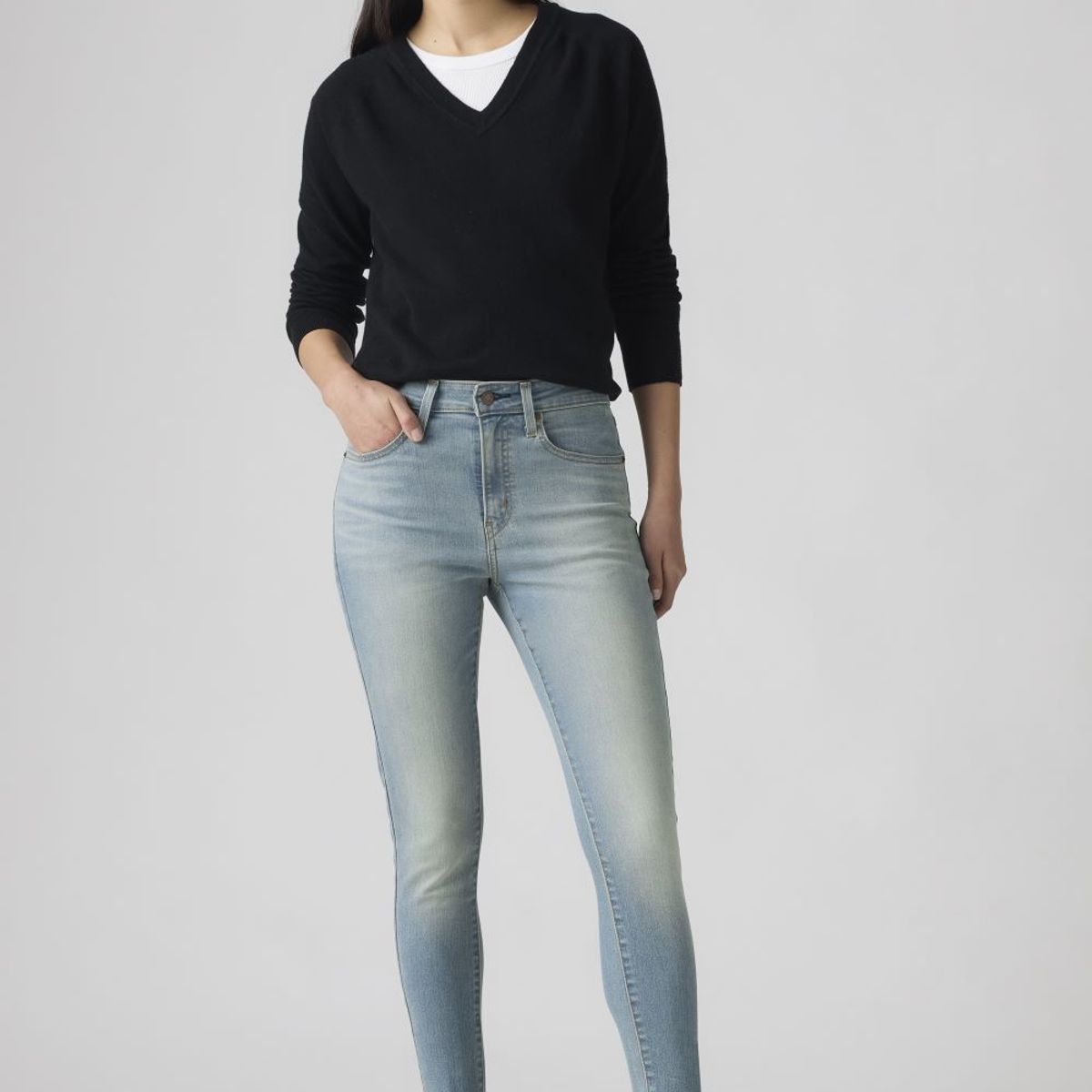 LEVIS - Jeans Mujer 721 High Rise Skinny Celeste Levis