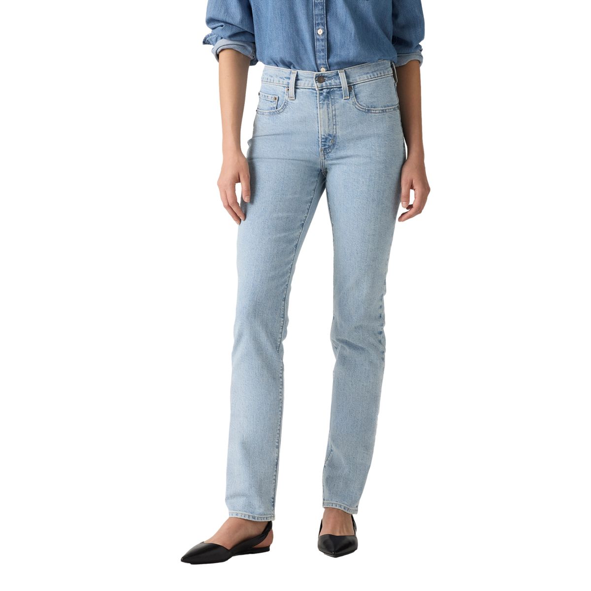 LEVIS - Jeans Mujer 724 High Rise Straight Celeste Levis