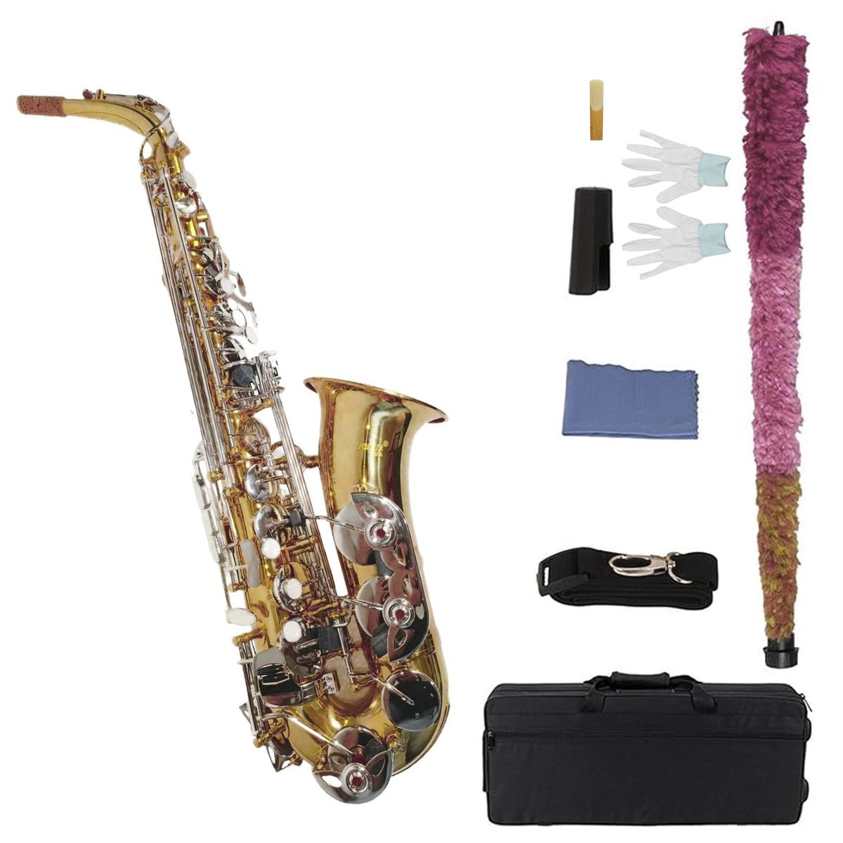 CALIFORNIA - SAXOFÓN ALTO CALIFORNIA DORADO ORIGINAL + ESTUCHE Y ACCESORIOS