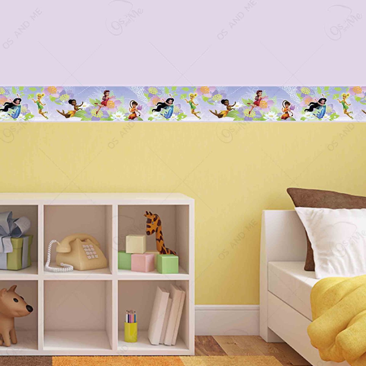 GENERICO - Cenefa Infantil Autoadhesiva Decorativa para Niñas – Tinkerbell – 5.92 mts