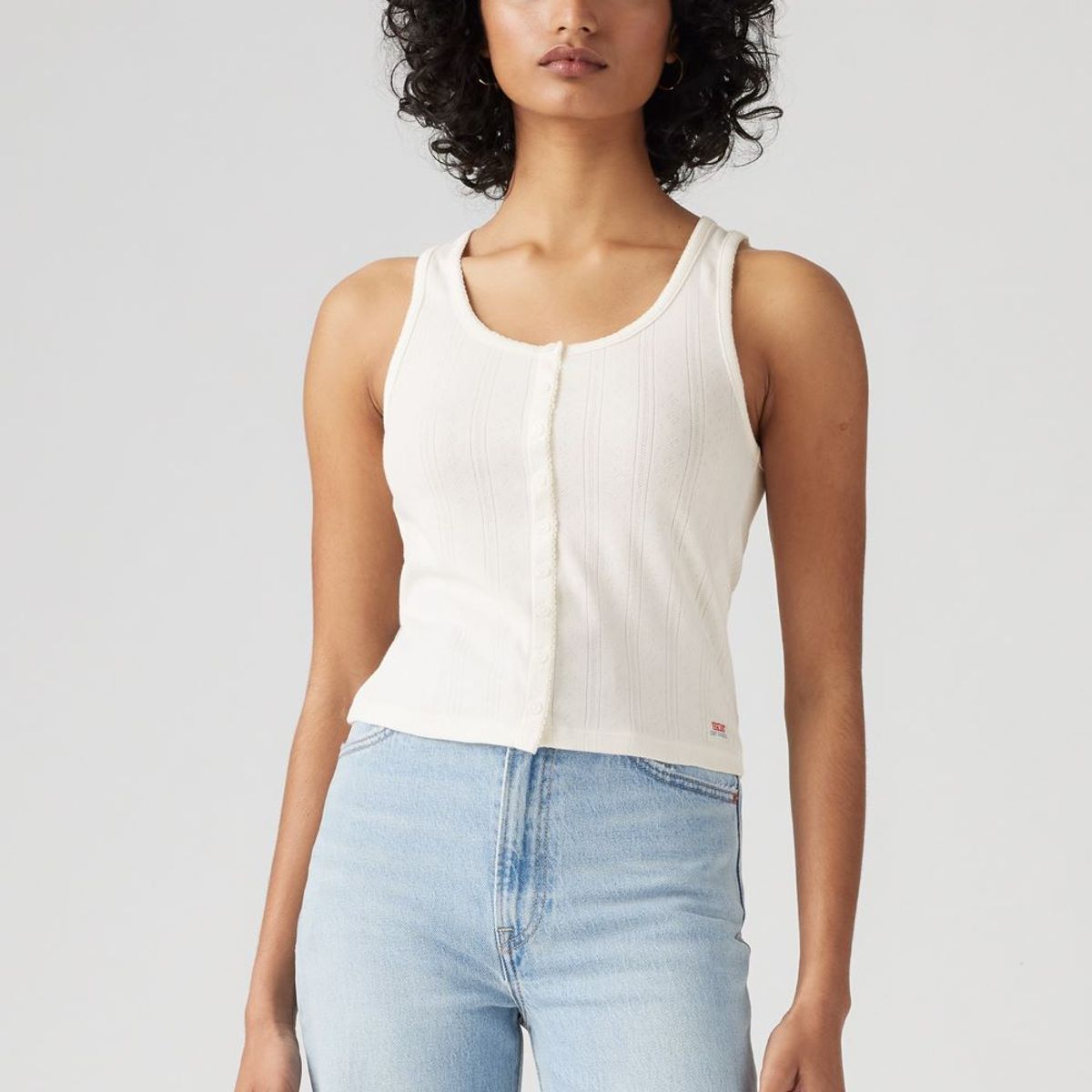 LEVIS - Polo Mujer Dry Goods Pointelle Tank Beige Levis
