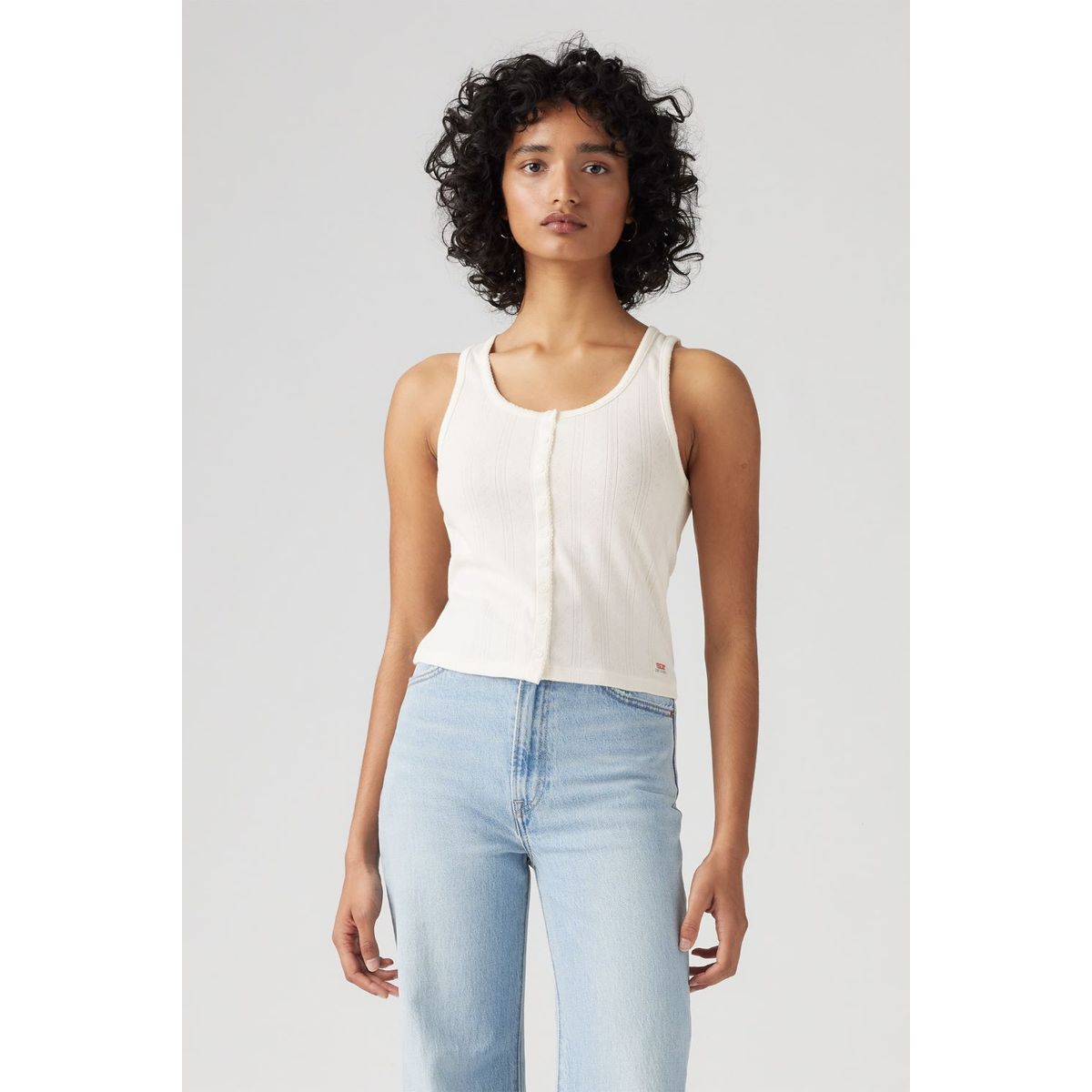 LEVIS - Polo Mujer Dry Goods Pointelle Tank Beige Levis