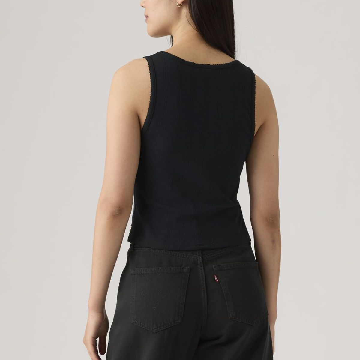 LEVIS - Polo Mujer Dry Goods Pointelle Tank Negro Levis