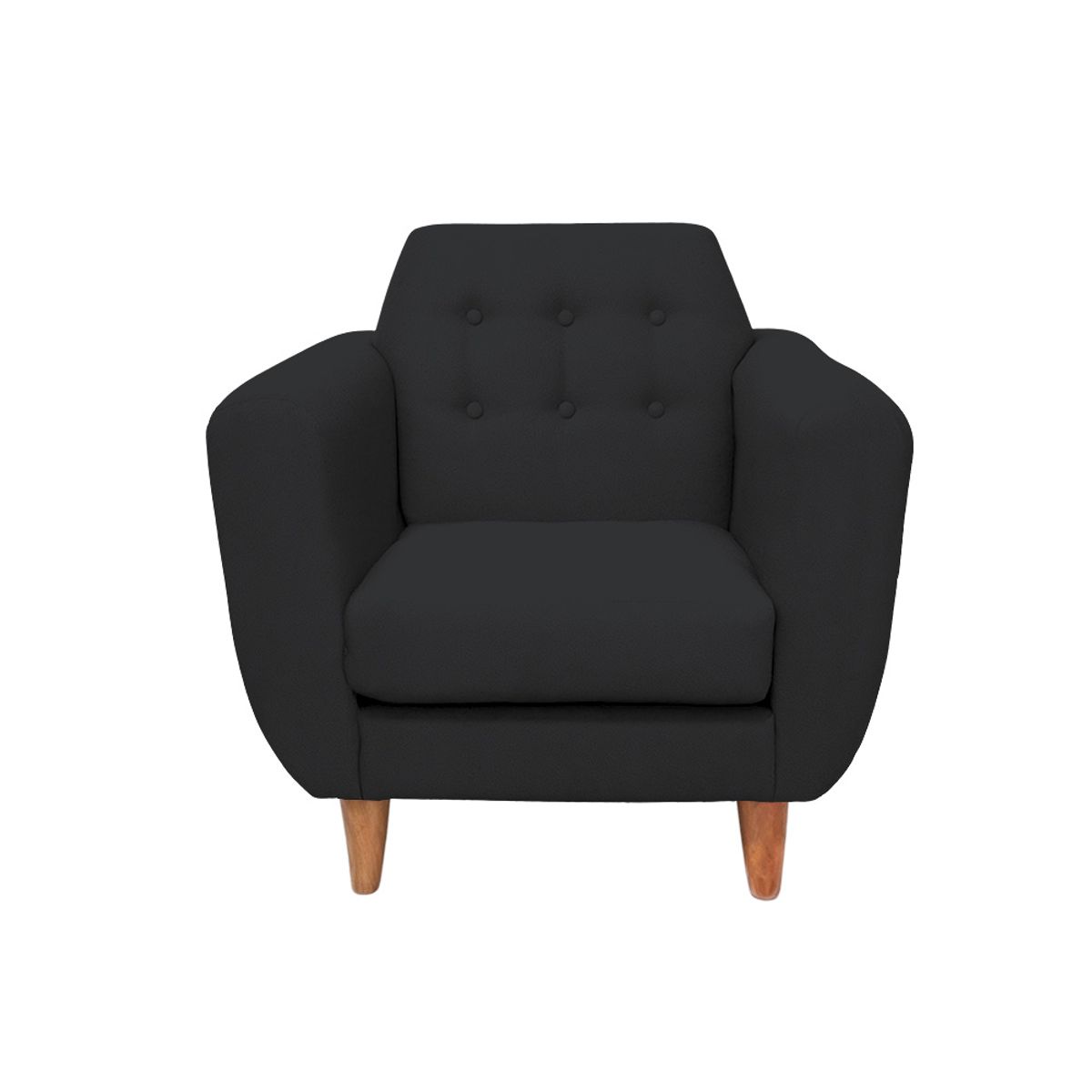 BARAKA HOME - Sofá Vintage Sofía 1 Cuerpo - Negro