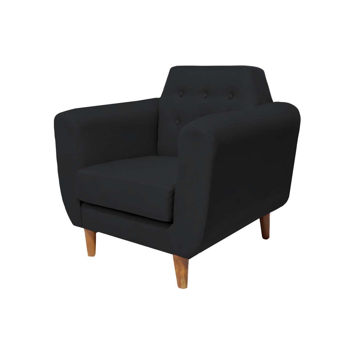 BARAKA HOME - Sofá Vintage Sofía 1 Cuerpo - Negro