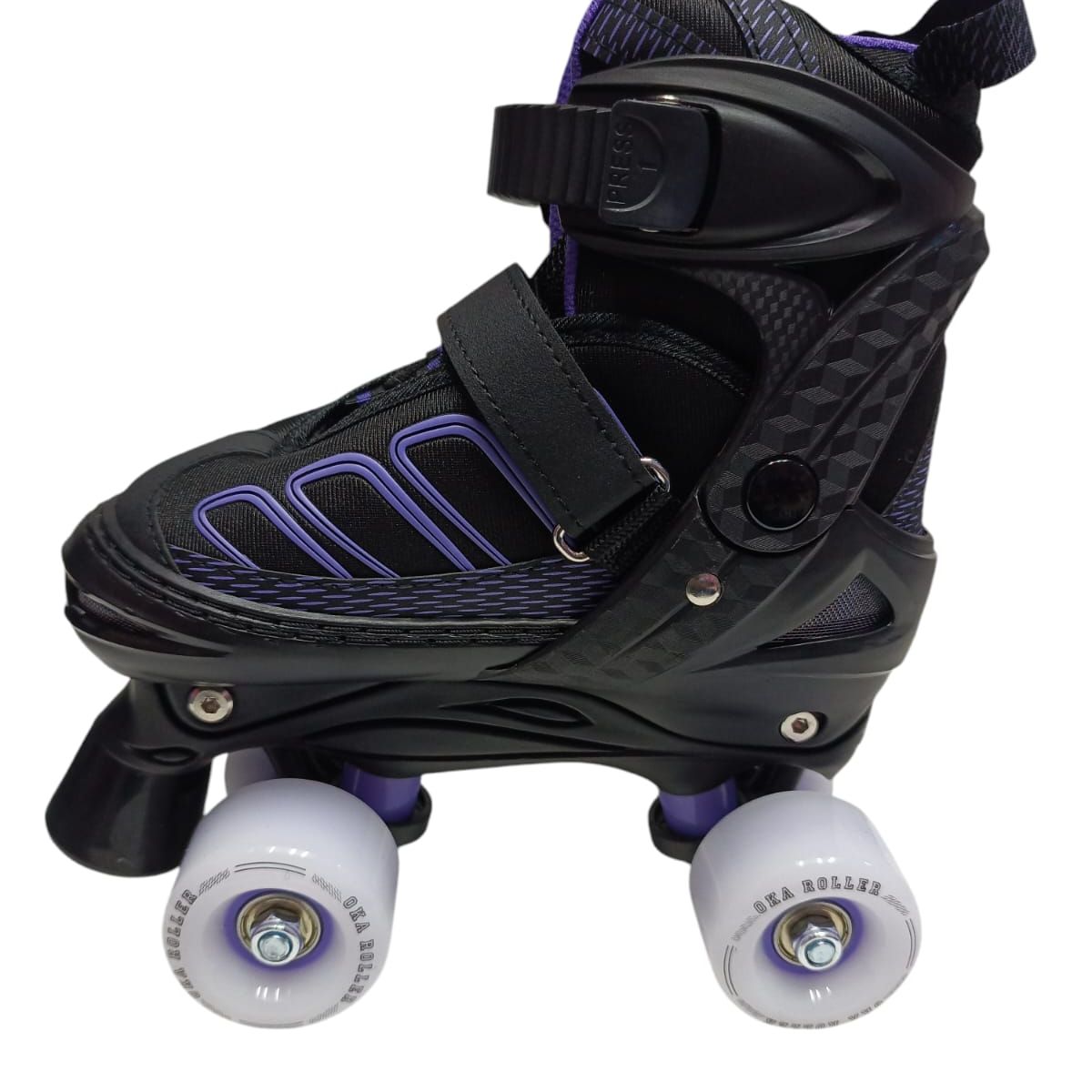 OKA - PATINES 4 RUEDAS OKA MORADO CON NEGRO TALLA S REGULABLE 30-33