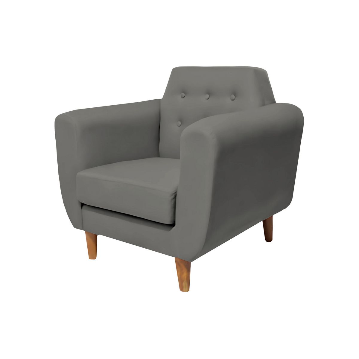 BARAKA HOME - Sofá Vintage Sofía 1 Cuerpo - Gris oscuro