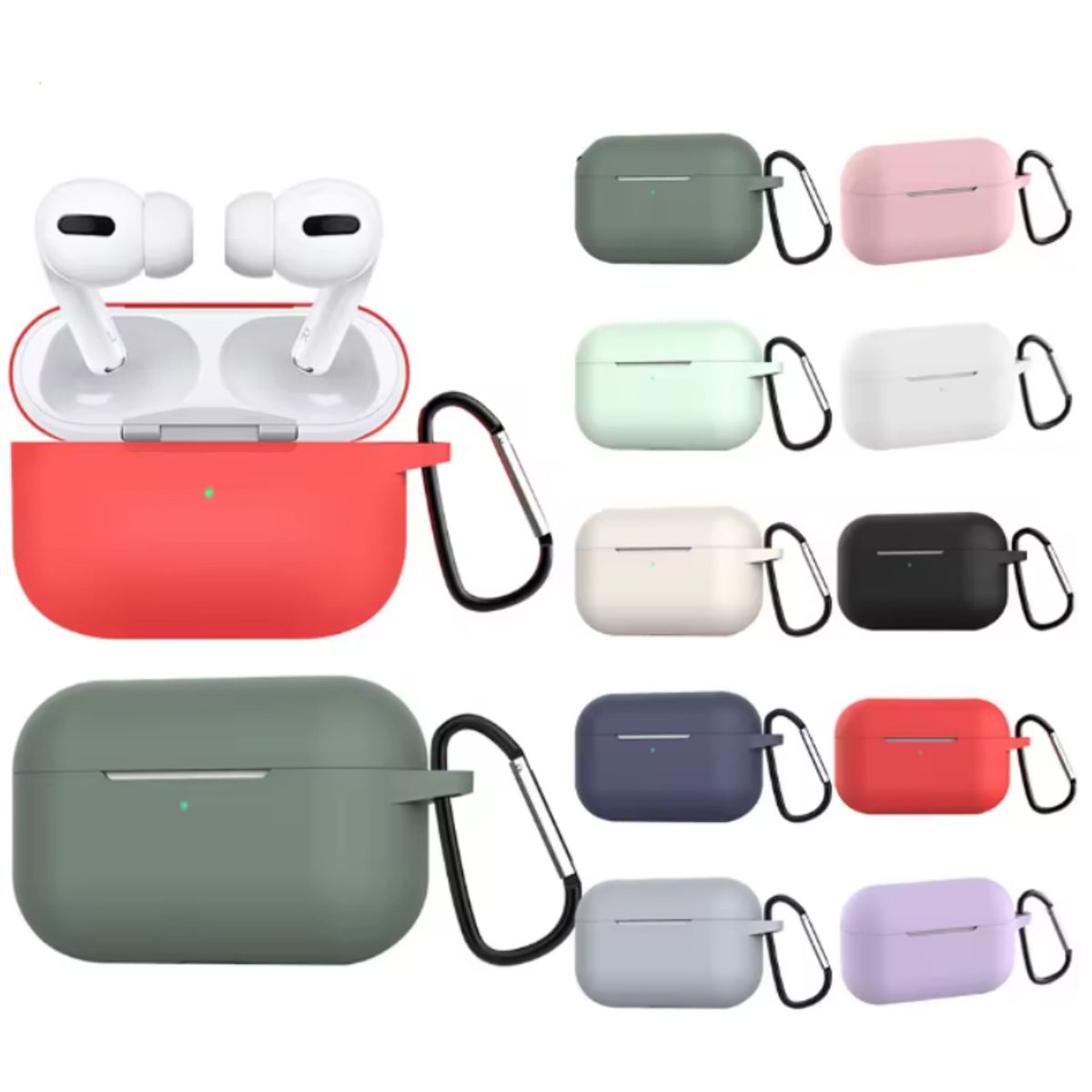 GENERICO - Funda estuche Silicona para Audífonos 2da Ggen Compatibles con iPhon