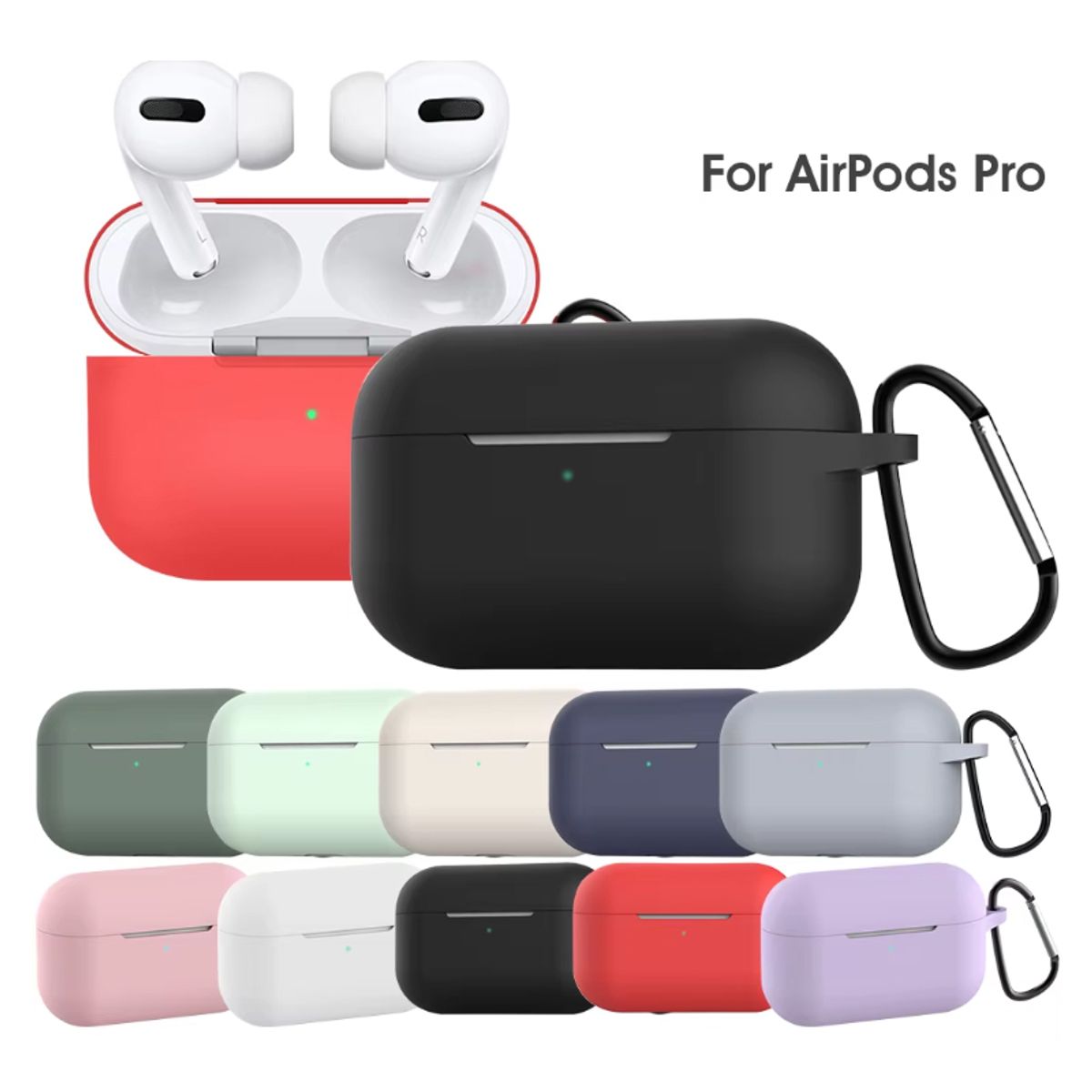 GENERICO - Funda estuche Silicona para Audífonos 2da Ggen Compatibles con iPhon