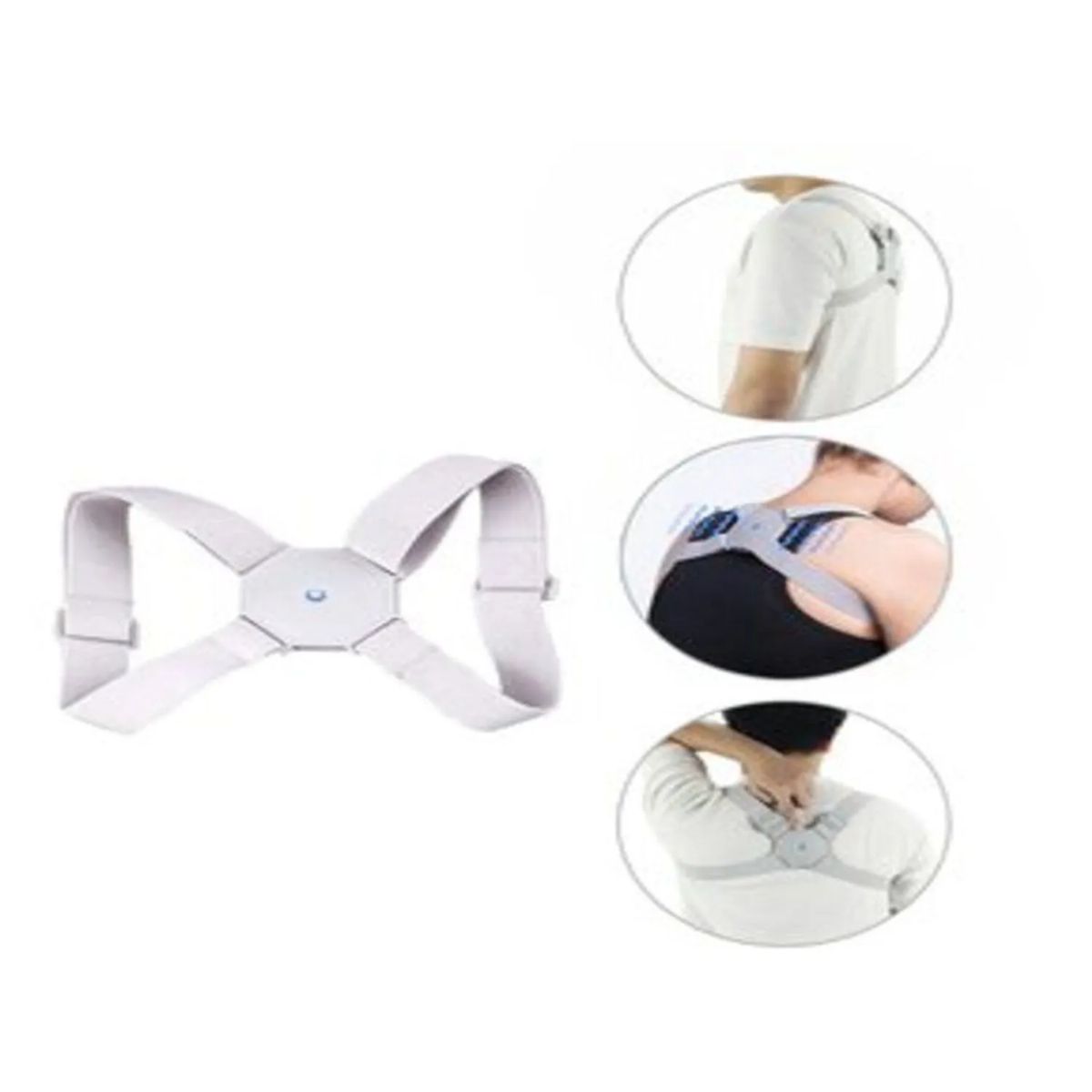 GENERICO - Corrector de Postura Inteligente con Sensor de Vibración Gris