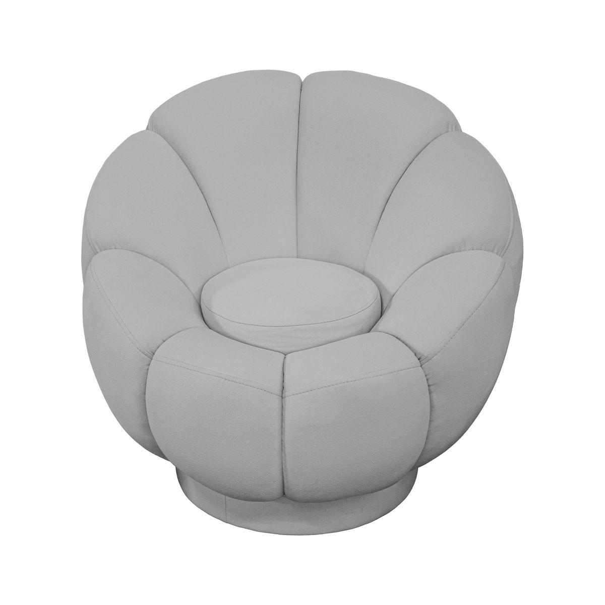 BH BARAKA HOME PREMIUM - Butaca Giratoria Blossom - Gris Claro