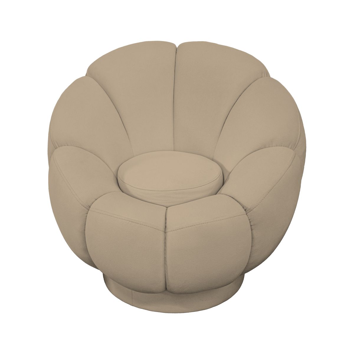 BH BARAKA HOME PREMIUM - Butaca Giratoria Blossom - Beige Claro