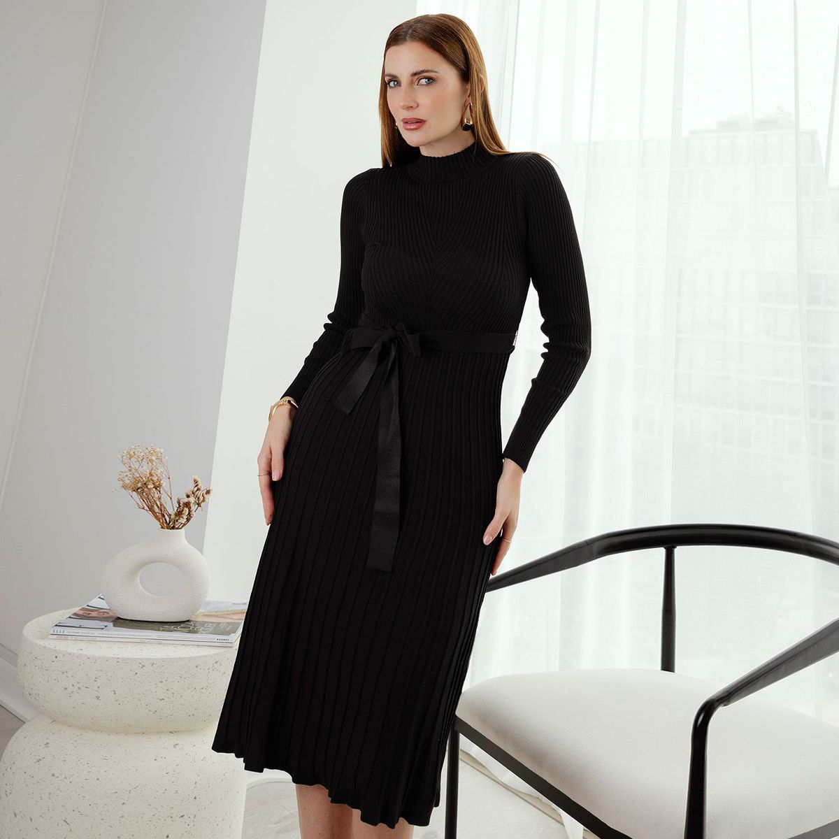 TEILOR - VESTIDO DE HILO MIDI DE MUJER