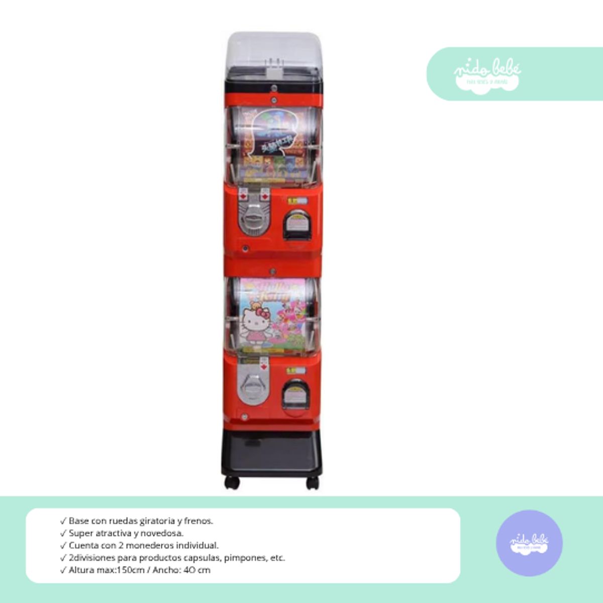 GENERICO - MÁQUINA EXPENDEDORA DE CÁPSULAS DOBLE RED