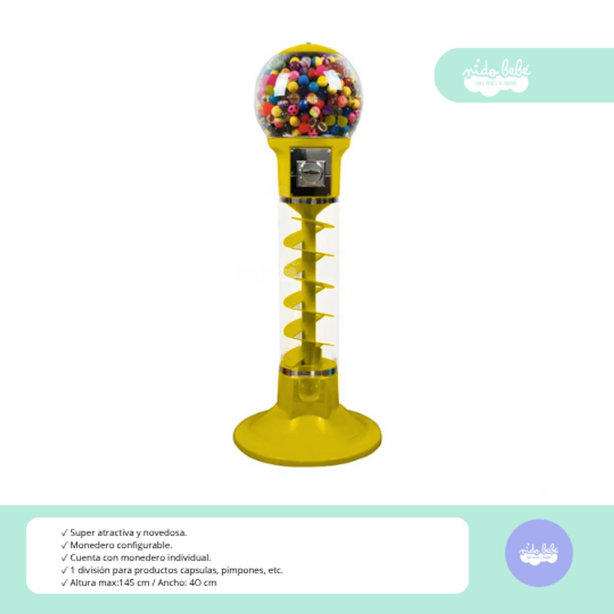 GENERICO - MÁQUINA EXPENDEDORA DE CHICLES ESPIRAL