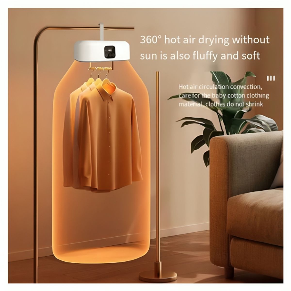 GENERICO - Secadora Ropa Eléctrica Temporizador Inteligente