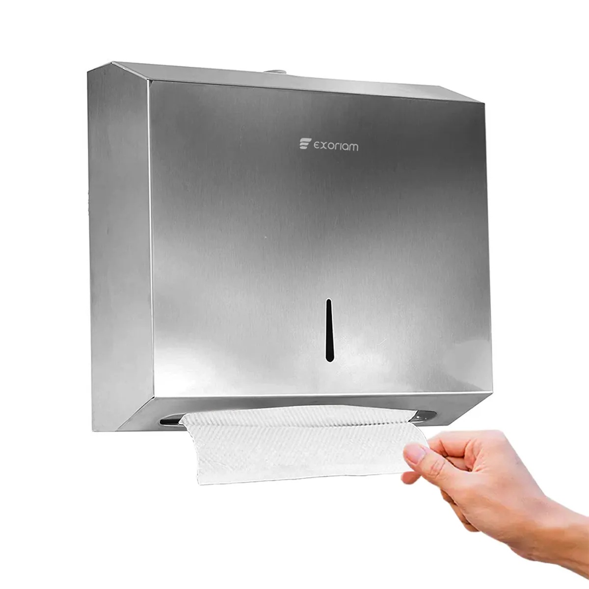 EXORIAM - Dispensador de Acero Inoxidable para Papel Toalla Interfoliado