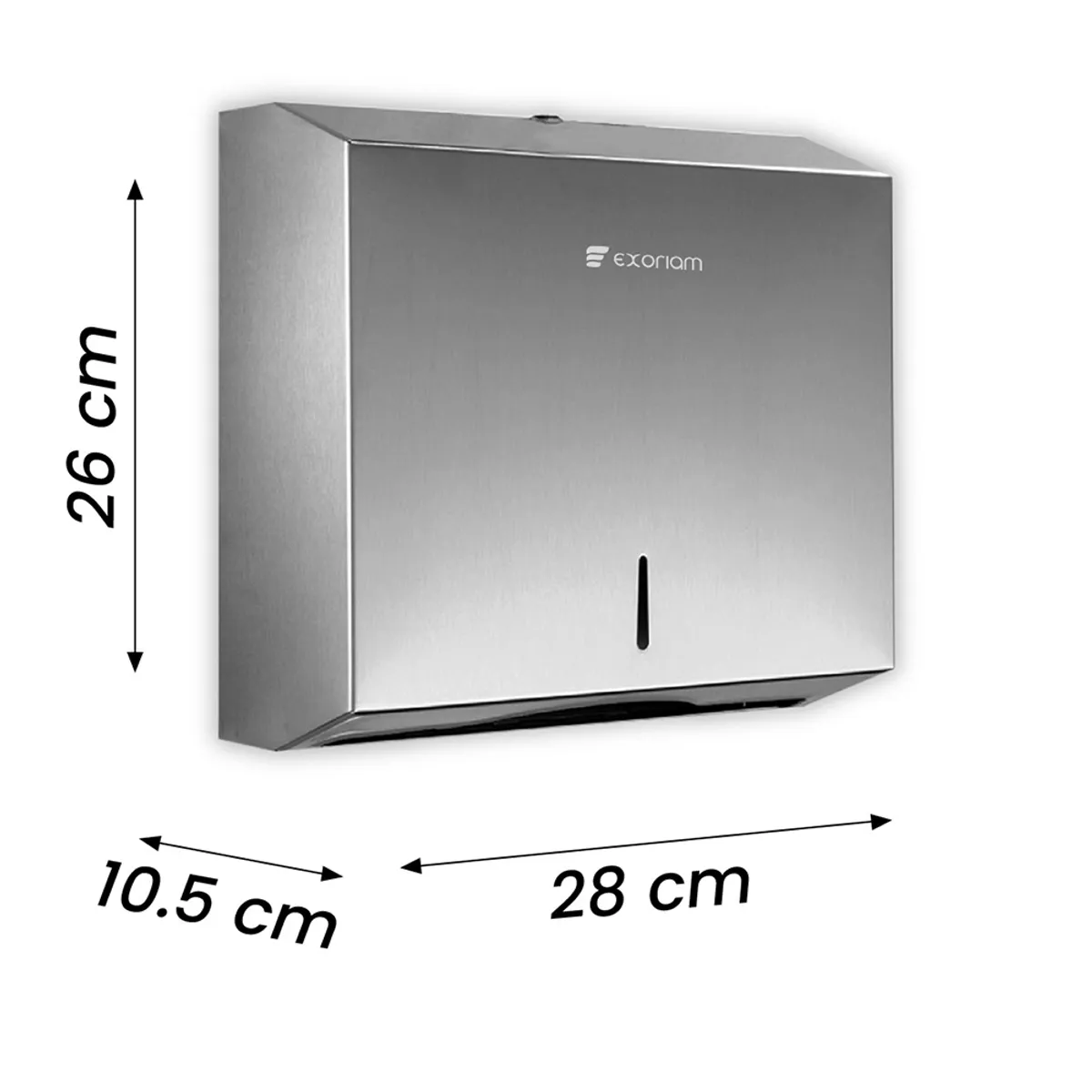EXORIAM - Dispensador de Acero Inoxidable para Papel Toalla Interfoliado