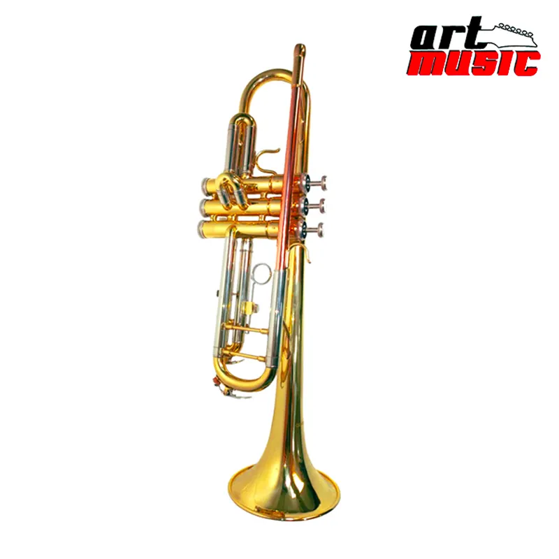 CALIFORNIA - TROMPETA DORADA TRICOLOR CALIFORNIA ORIGINAL  AFINADA Y CALIBRADA 2 PUENTES