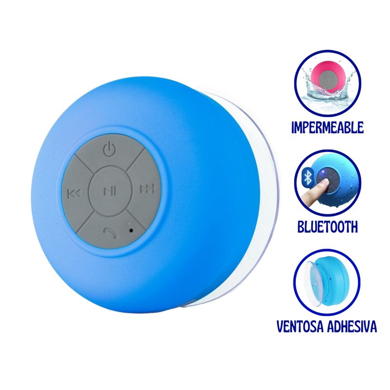 OEM - Parlante Bluetooth Impermeable Adhesivo con Micrófono para Ducha Baño