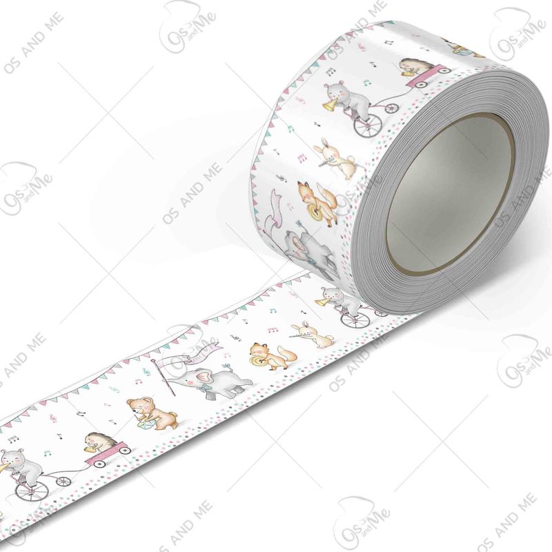 GENERICO - Cenefa Infantil Autoadhesiva Decorativa – Safari Baby Musical – 5.92 mts