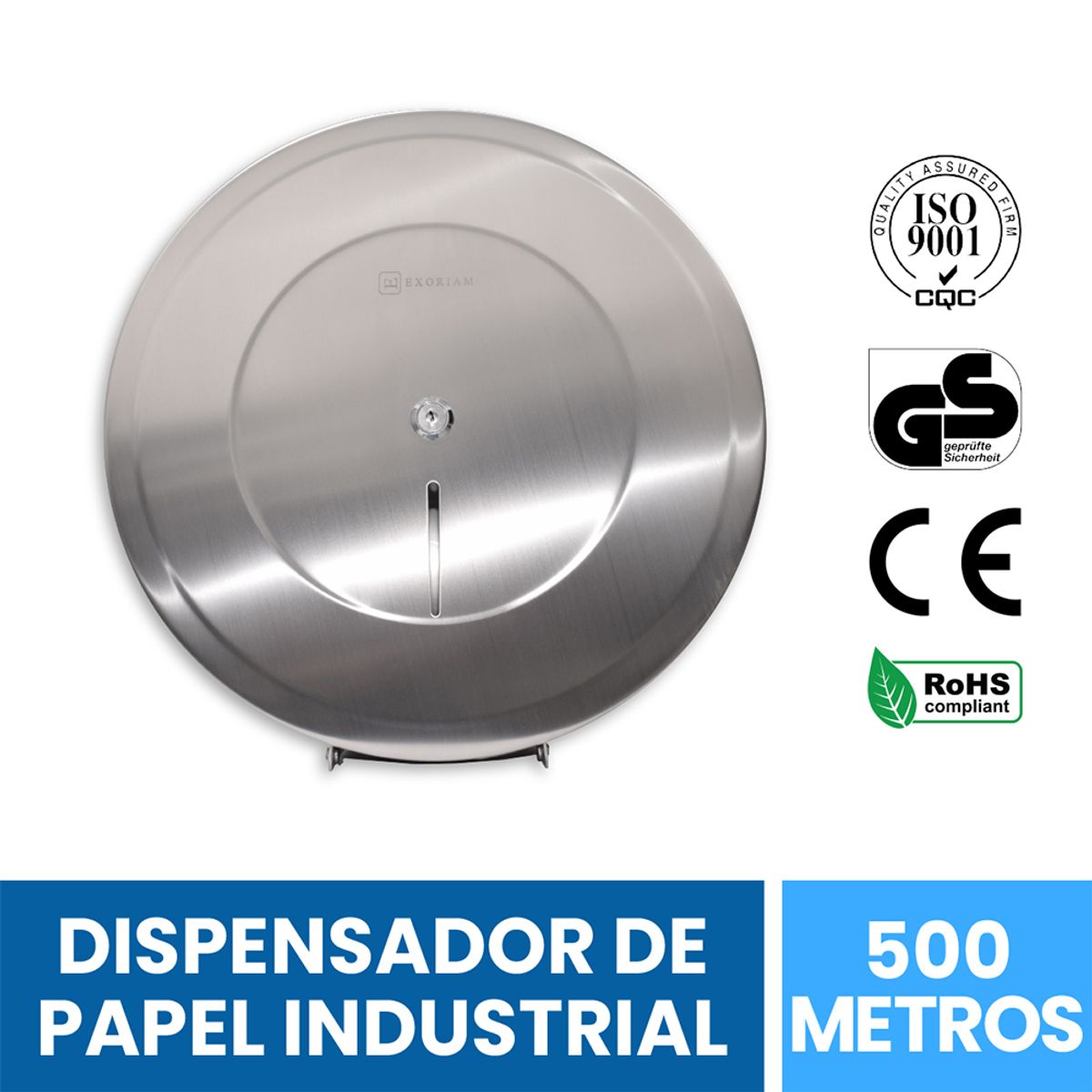 EXORIAM - Dispensador de Papel Higienico Jumbo Inoxidable