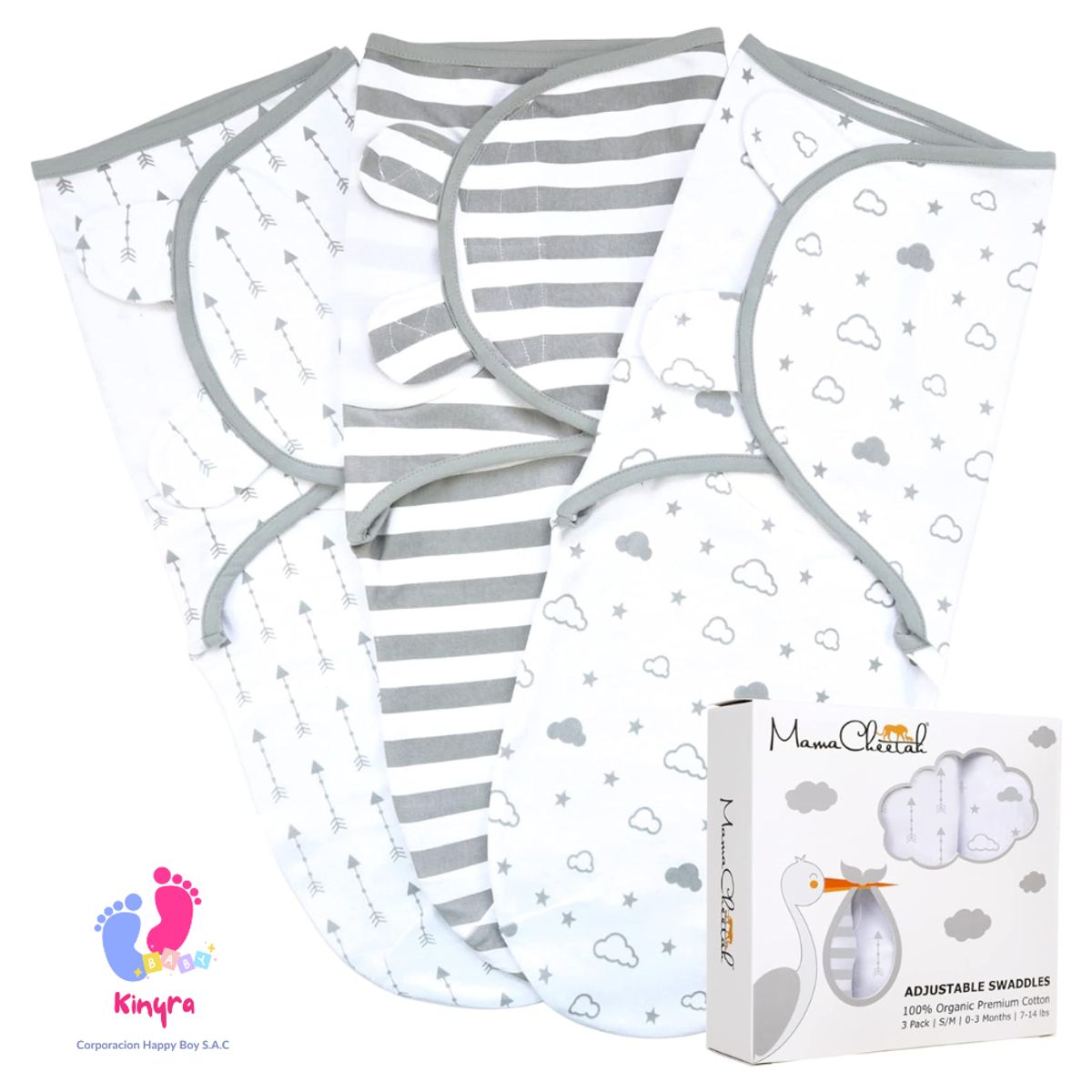 MARCA - Manta Envolvente Para Niño Bebé X2