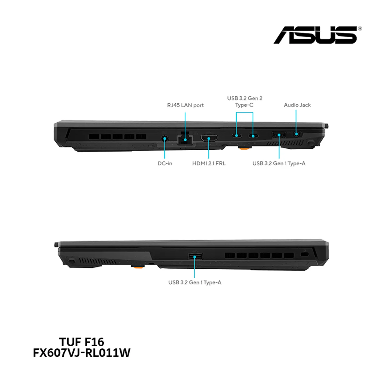 ASUS - Laptop Asus TUF Gaming F16 FX607VJ-RL011W RTX3050 Intel Core 5 210H 8Gb Ram 512Gb SSD 16” FHD