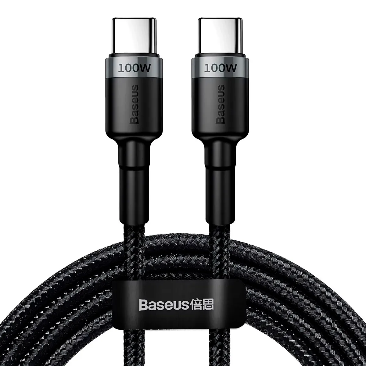 BASEUS - Cable 100w Carga Rápida Baseus Tipo C - Tipo C 1 Metro Trenzado