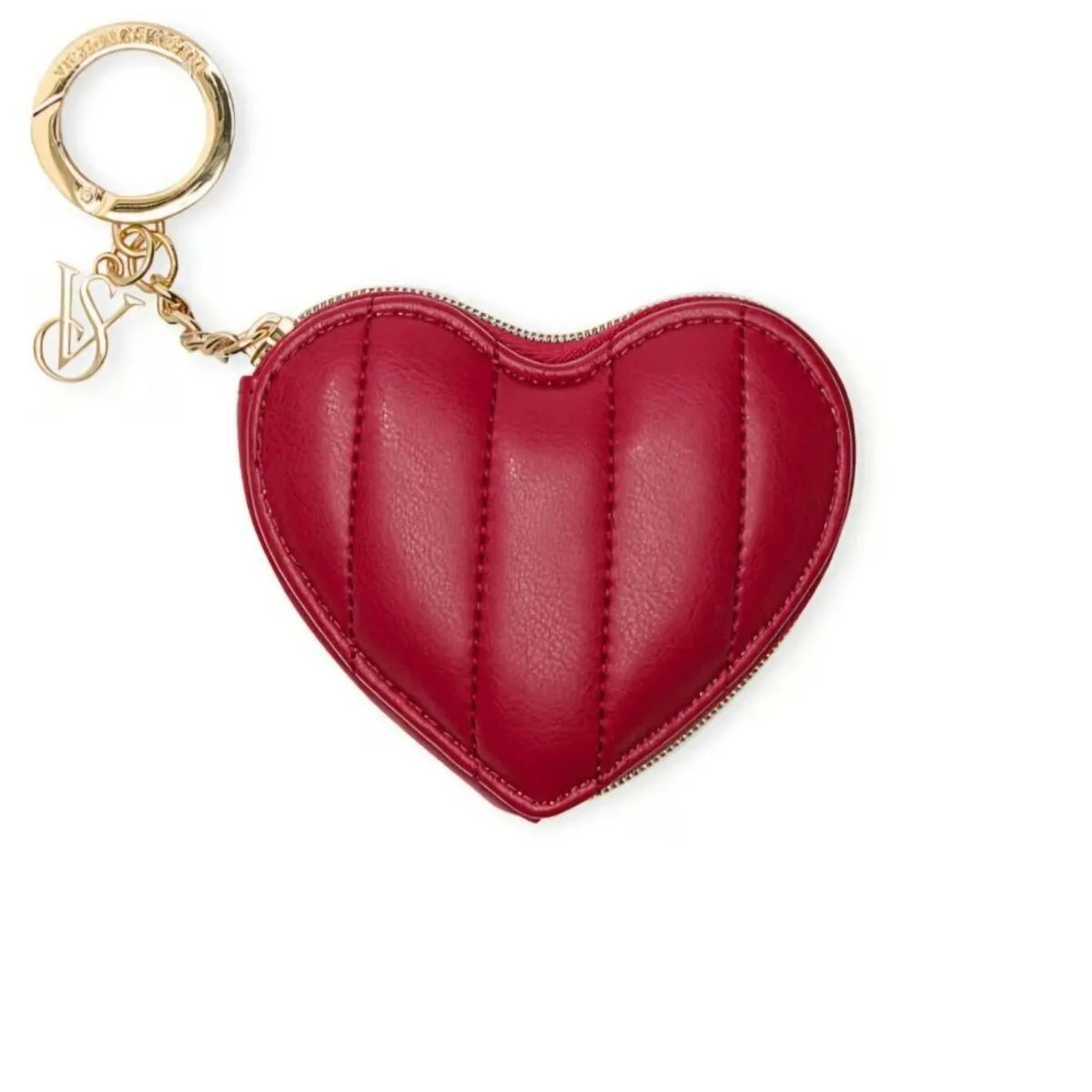 VICTORIA'S SECRET - Llavero monedero Rojo Amaranto corazón