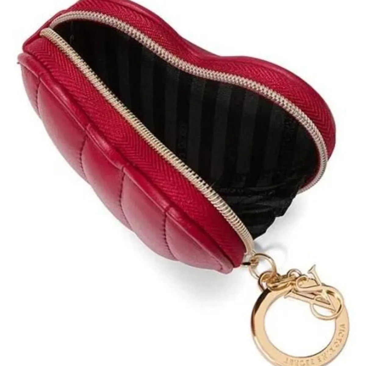 VICTORIA'S SECRET - Llavero monedero Rojo Amaranto corazón