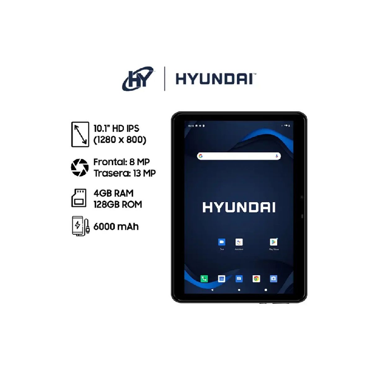 HYUNDAI - TABLET HYUNDAI HYTAB PLUS RAM 4GB ROM 128GB 4G CHIP PANTALLA 101” HD IPS - 10LB4