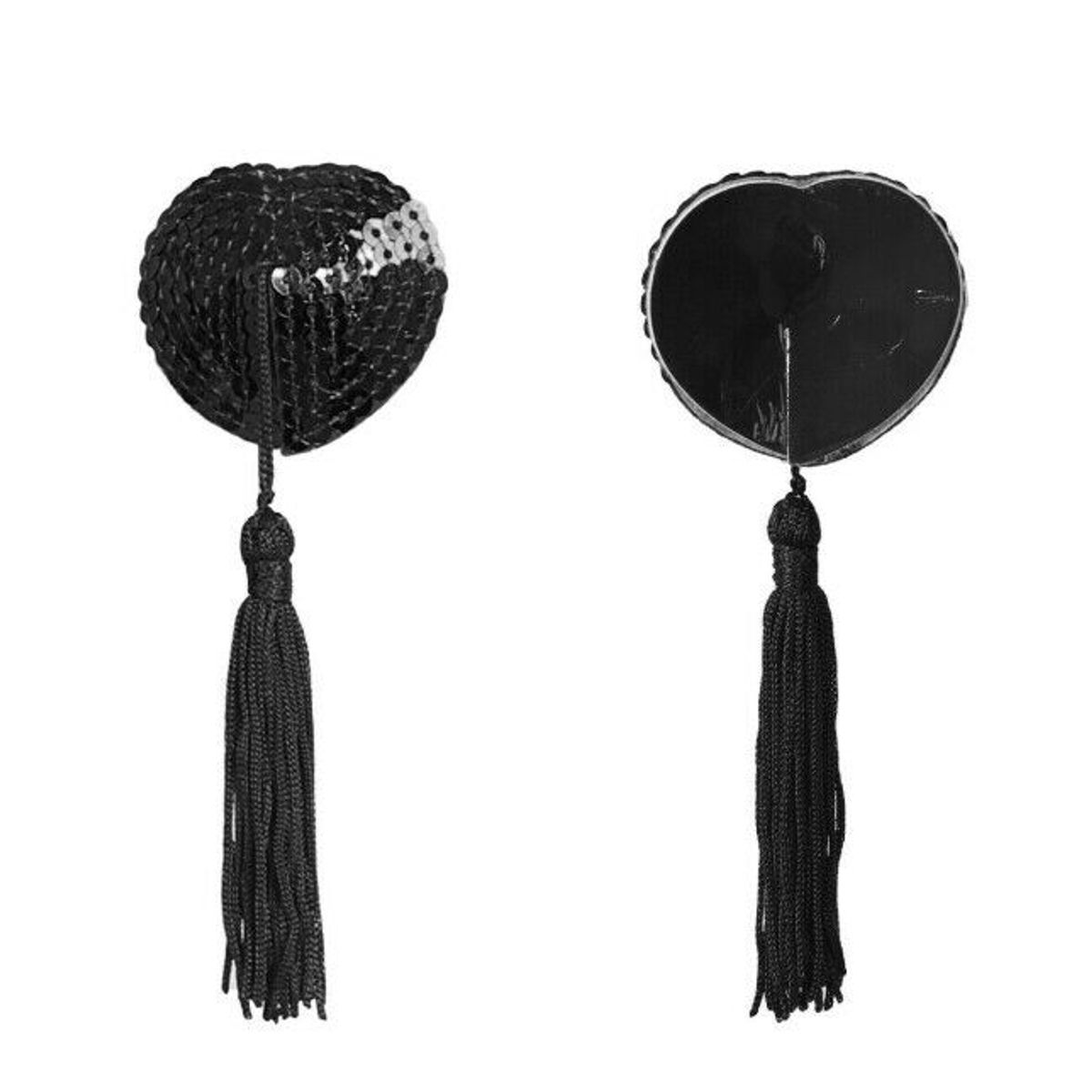 GENERICO - Cubre Pezones Sexy Corazón Lentejuelas Cosplay Fetish