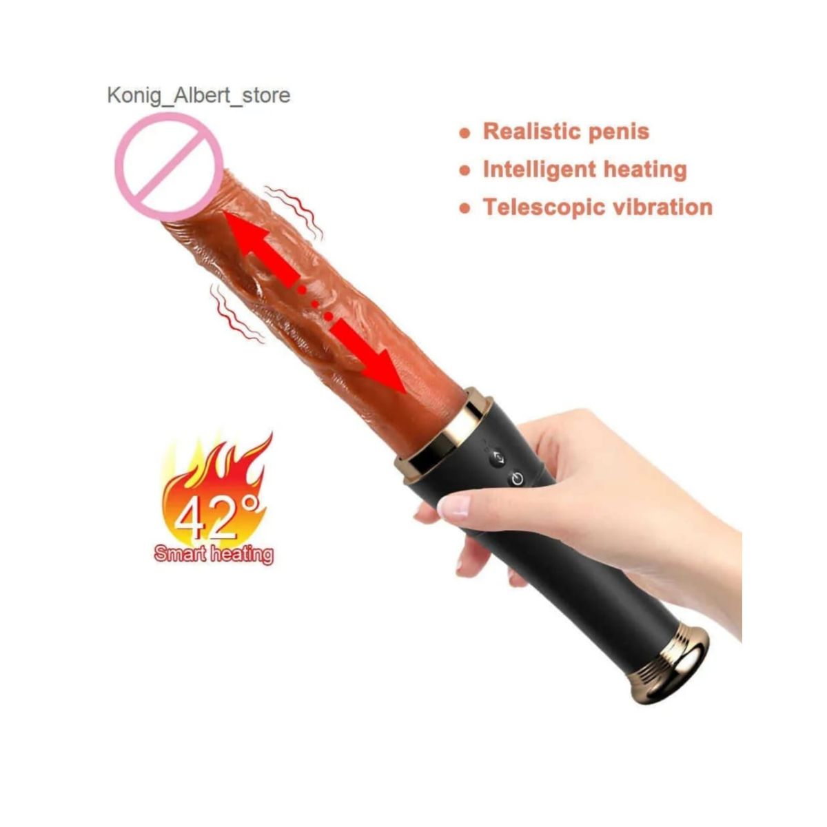 GENERICO - VIBRADOR DILDO BASEBALL BAT TELESCOPICO