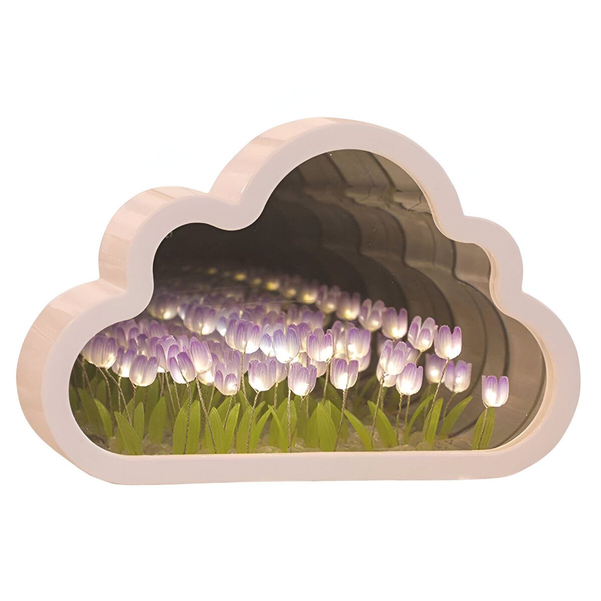 ELMEJORPRECIO - Lampara Led Diseño Tulipanes Infinitos Lila