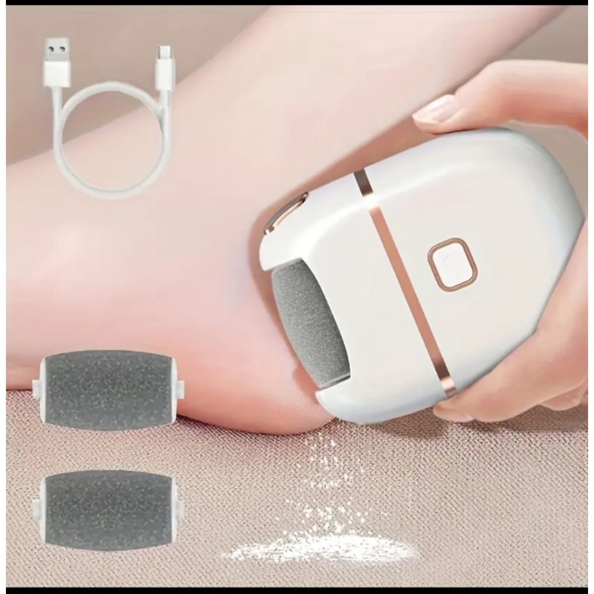 GENERICO - Removeedor De Callos De Pies Electrico + 3 Repuestos Gratis