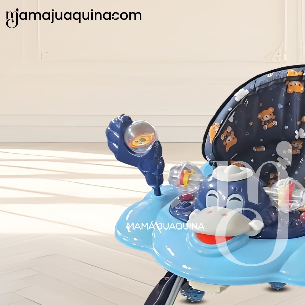 BABY - Andador con Tablero Musical «DUCKY PLUS» con Bluetooth Blue