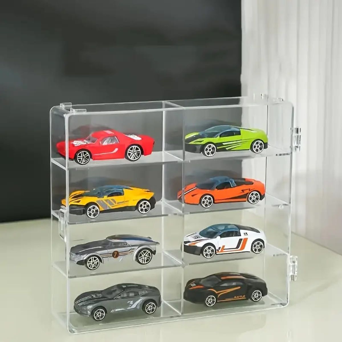 MEGIMPERU - Caja Organizador de Exhibición para Coches a Escala 1:64 para 08 Autos