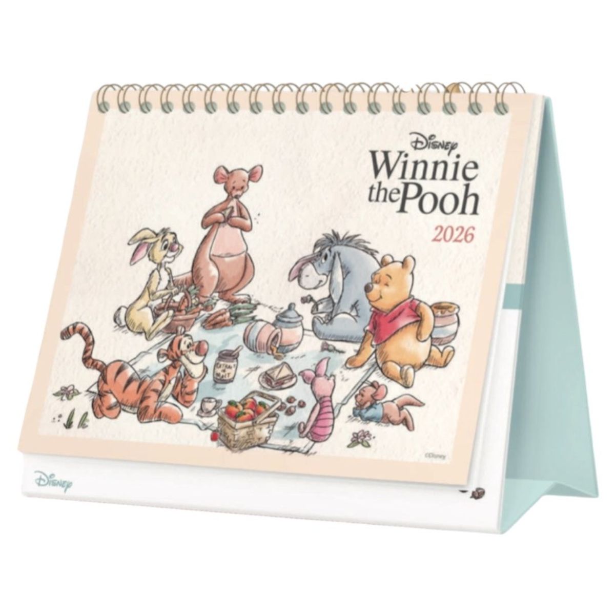 DISNEY CLASICOS - CALENDARIO 2026 ESCRITORIO Winnie the Pooh + stickers