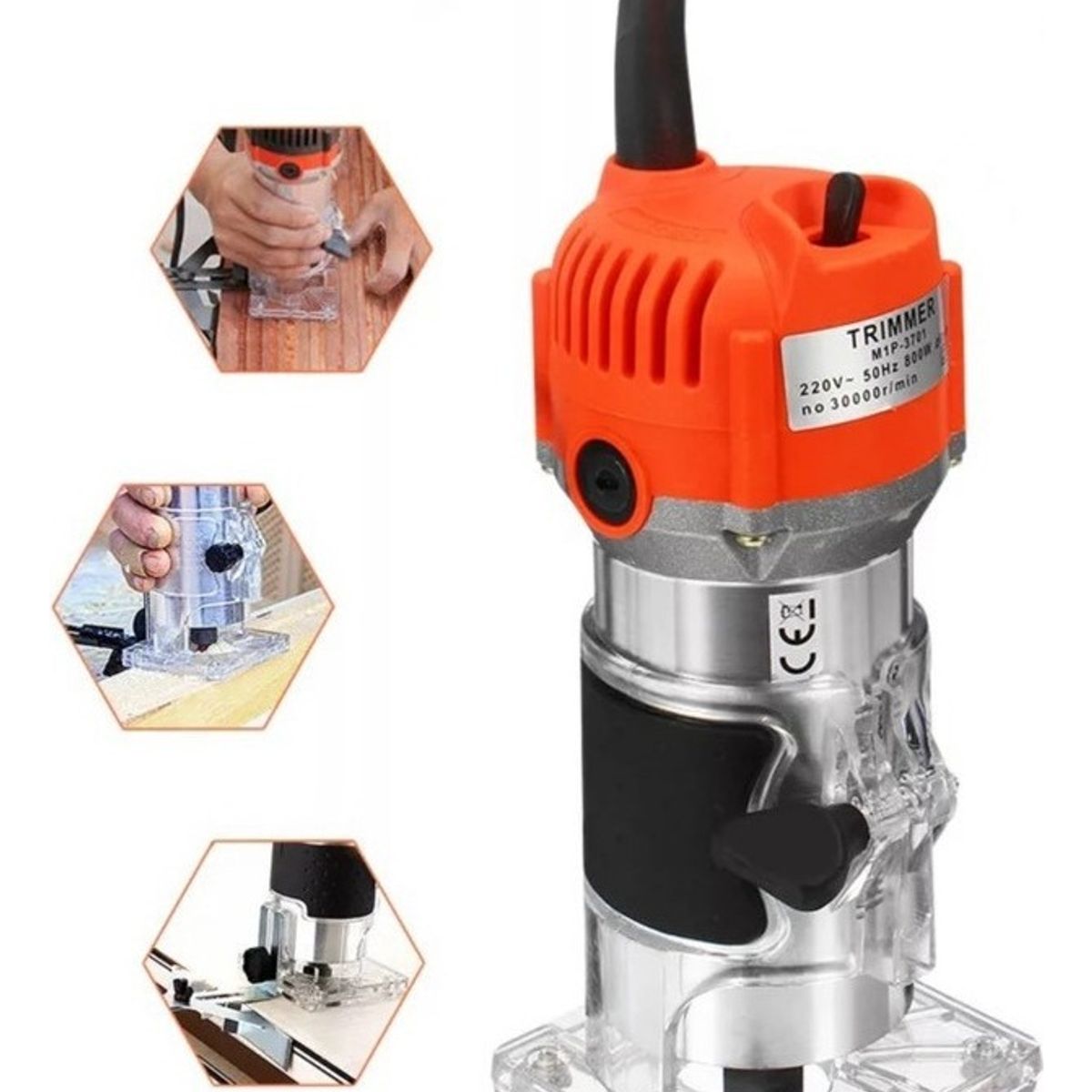 QUICK - Kit Fresadora Tupi 635mm 600w Recortadora 30000rpm+15 Fresa