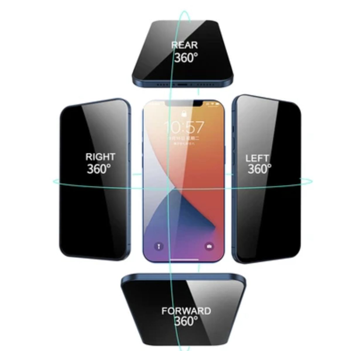 GENERICO - MICA VIDRIO ANTIESPIA 360 HD PARA IPHONE 13