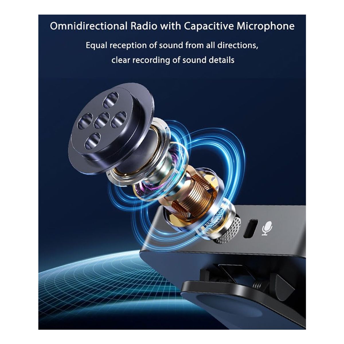 GENERICO - Micrófonos Inalámbricos 3 en 1 Auxiliar 3.5 mm iPhone y Tipo C F11-2