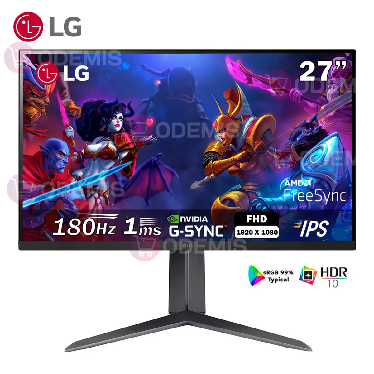 LG - Monitor LG UltraGear 27GS65F-B 27" Full HD IPS 180 Hz HDR10